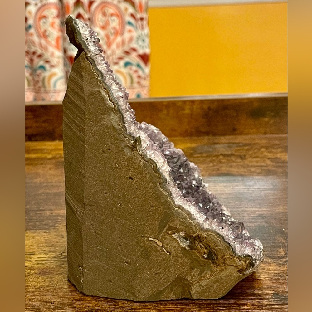 Amethyst Rock Geode 5 1/4” H x 4 1/4” W - Picture 3 of 9